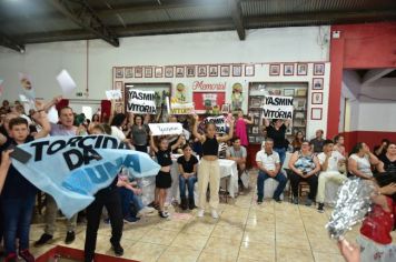 Foto - Eleitas as soberanas da 9ª Expocelb de Coronel Barros durante cerimônia no Clube Ipiranga