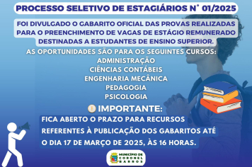 Atenção, candidatos!