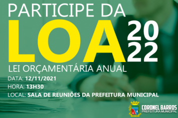 PARTICIPE DA LEI ORÇAMENTÁRIA ANUAL 2022