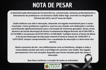 NOTA DE PESAR