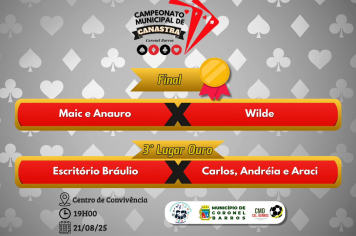 Últimos jogos do Campeonato Municipal de Canastra