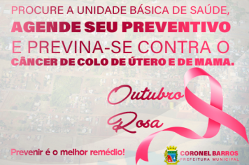 Prefeitura de Coronel Barros realiza campanha Outubro Rosa na Unidade Básica de Saúde