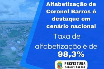 Coronel Barros é destaque em Alfabetização