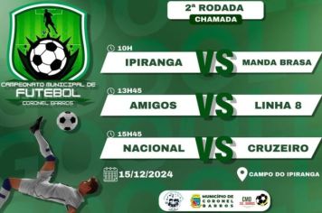 Três jogos movimentam o Campeonato Municipal de Futebol de Coronel Barros neste domingo