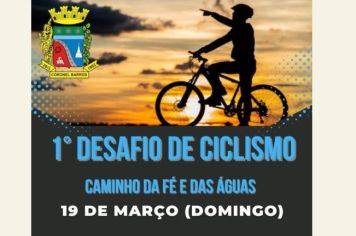 O 1º Desafio de Ciclismo Caminho da Fé e das Águas ocorrerá no próximo domingo, 19