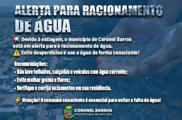 Prefeito Bráulio Scherer assina decreto de alerta para racionamento de água em Coronel Barros