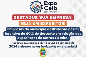 Empresas de Coronel Barros Recebem Convite Especial e Incentivo de 60% de desconto para Expor na 9ª Edição da ExpoCelb