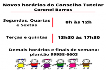 Conselho Tutelar altera horários de atendimentos