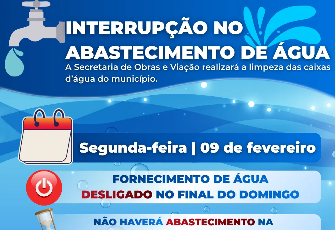 INTERRUPÇÃO NO ABASTECIMENTO DE ÁGUA