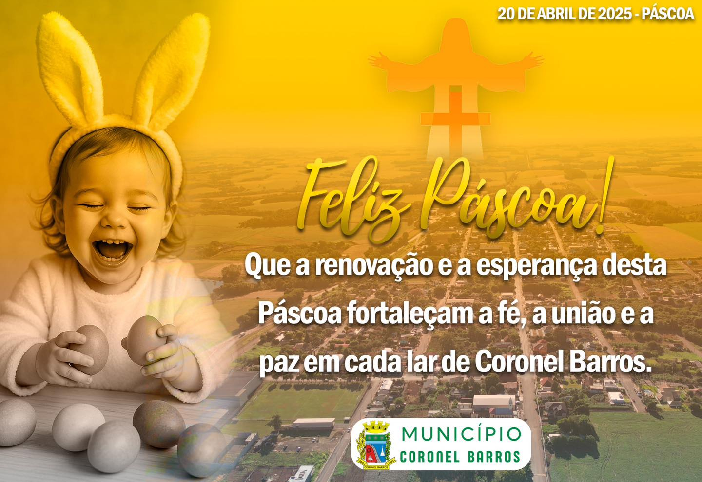 Feliz Páscoa 2025, comunidade coronel-barrense!