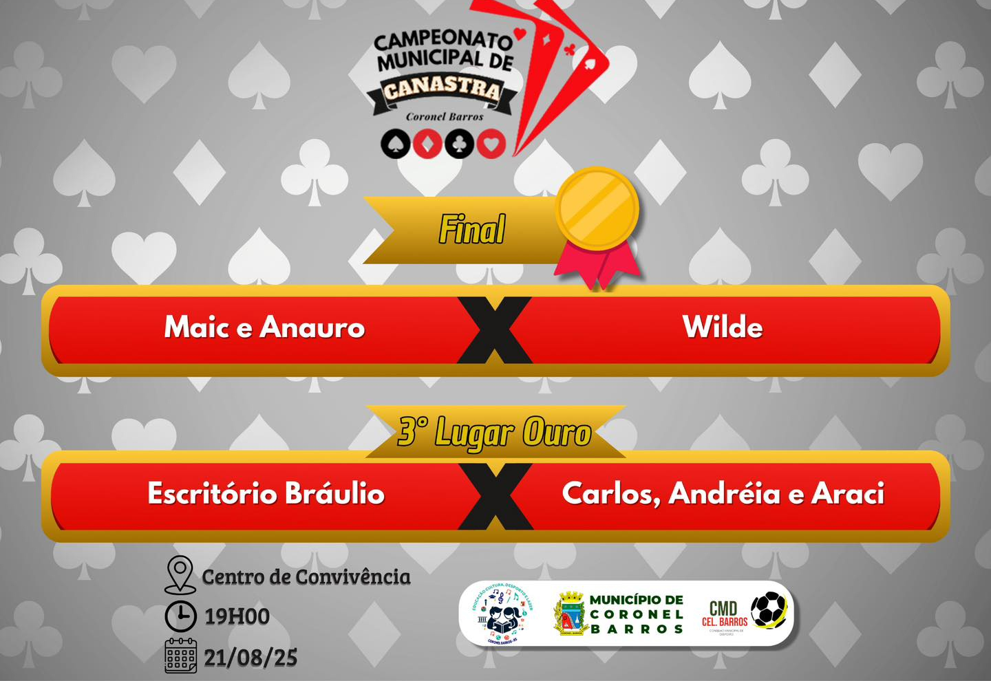 Últimos jogos do Campeonato Municipal de Canastra