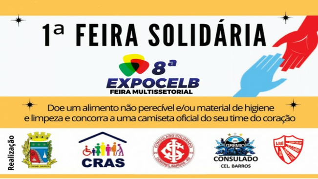 1ª Feira Solidária vai ocorrer ao longo da 8ª Expocelb