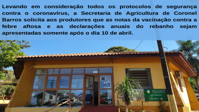 Comprovação da vacinação contra febre aftosa deve ser realizada após 10 de abril