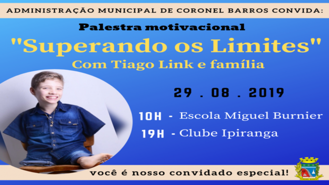 Administração promove palestra motivacional com Tiago Link e família