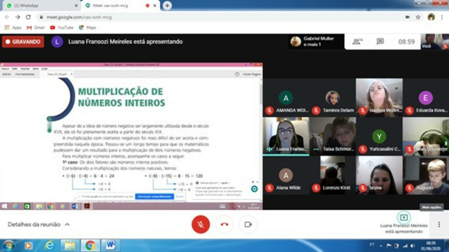 Aulas remotas apresentam interação entre professores e estudantes