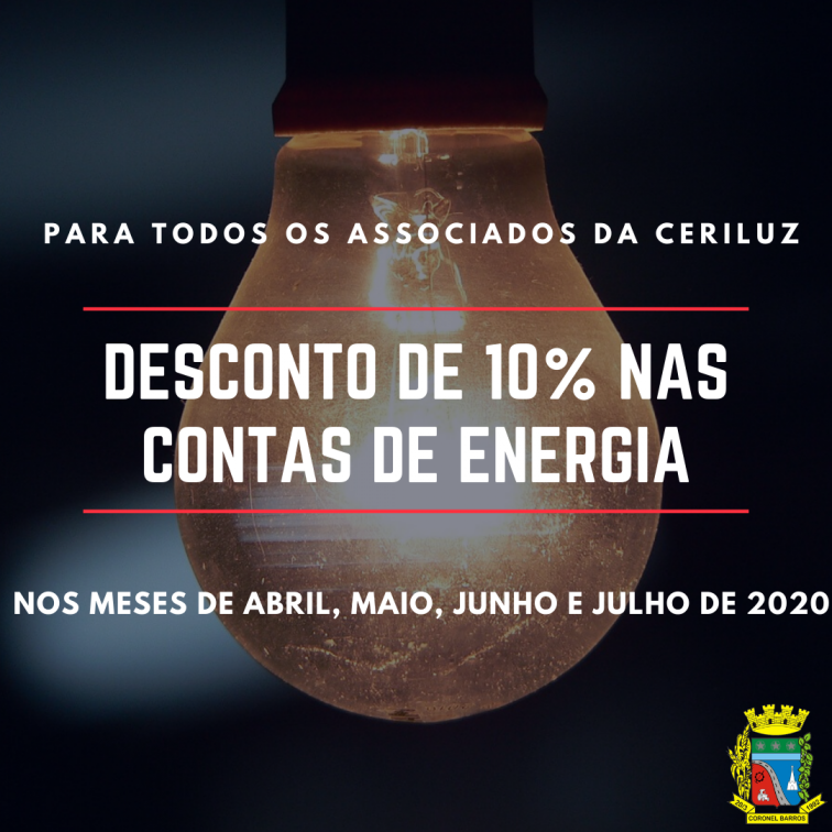 Associados da Ceriluz terão desconto na tarifa de energia